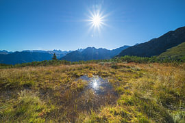 Le soleil brille sur les Alpes de l'Allgäu sur Walter G. Allgöwer