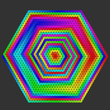 Spirale de couleur sur Henk Schellekens