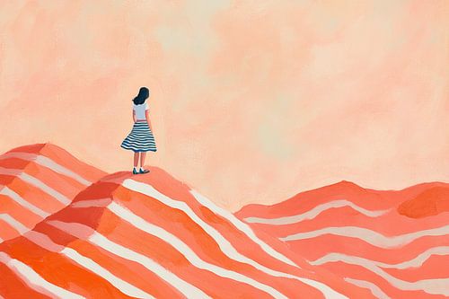 Woman outdoors by Eye catching paintings