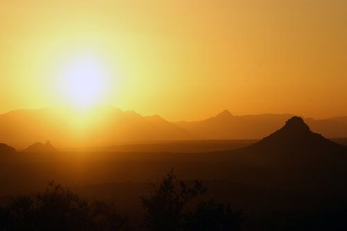 Zonsondergang in Zuid-Afrika