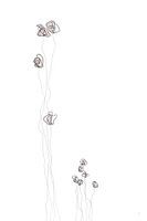 Digital line drawing Blommekes in the meadow