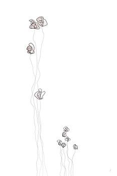 Digital line drawing Blommekes in the meadow