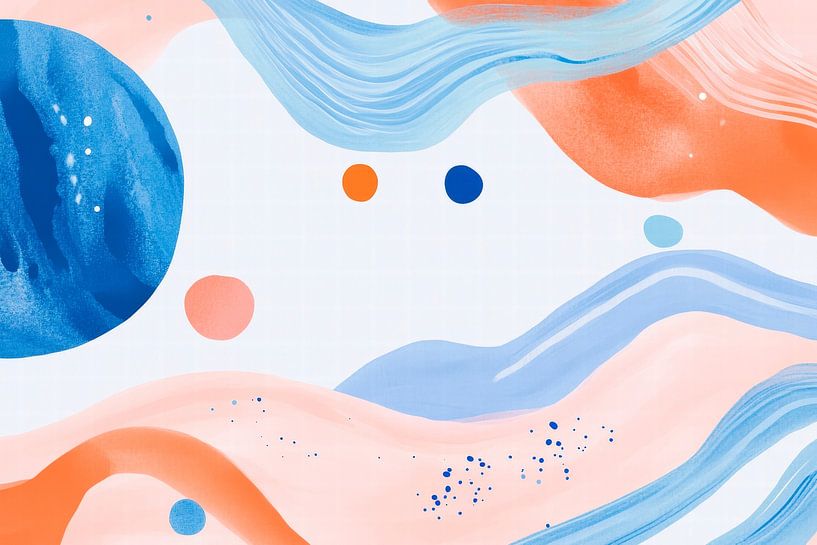 Abstract wave patterns - Colourful by Poster Art Shop