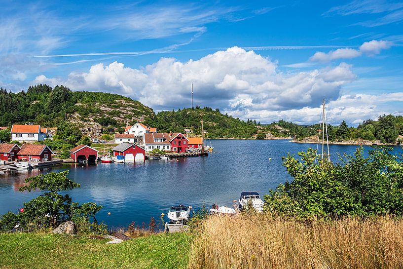 View of the village Farestad in Norway by Rico Ködder