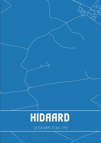 Blauwdruk | Landkaart | Hidaard (Fryslan)