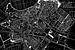 Zoetermeer Stadtplan | Schwarz | Quadratisch oder als Wandkreis von Wereldkaarten.Shop