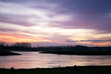 Sunrise on the IJssel by Linda Schellevis