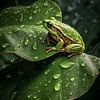 Laubfrosch im Regen von Visuals by Justin