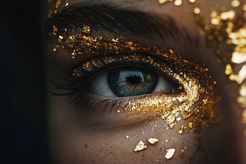 Oog met gouden details van Art & Soul Creations