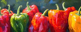 Schilderij Paprika van Blikvanger Schilderijen