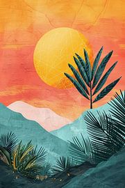 Sunset in the desert by haroulita