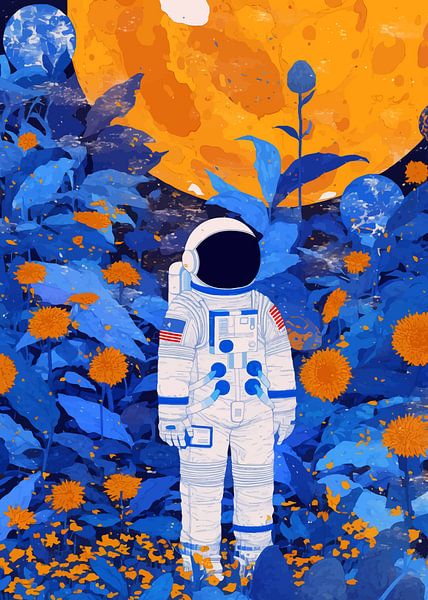 Astronaut Blue Leaves von MIROKKU