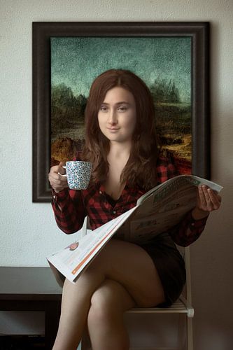 Moderne Interpretatie van Mona Lisa - Hedendaagse Twist aan Tijdloze Schoonheid