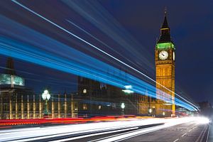 Lichtstreifen am Big Ben 1/2 in London