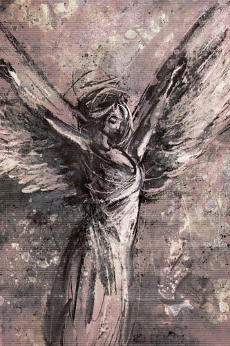 Engel in semi abstractie stijl