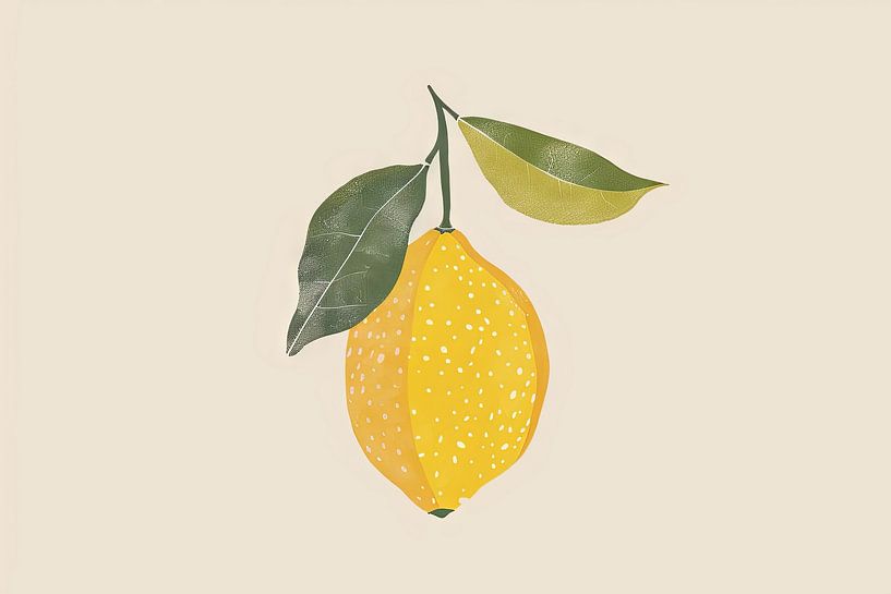 Lemon illustration by Poster Art Shop
