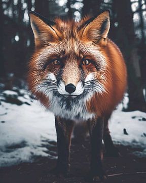 Close-up van een vos van fernlichtsicht