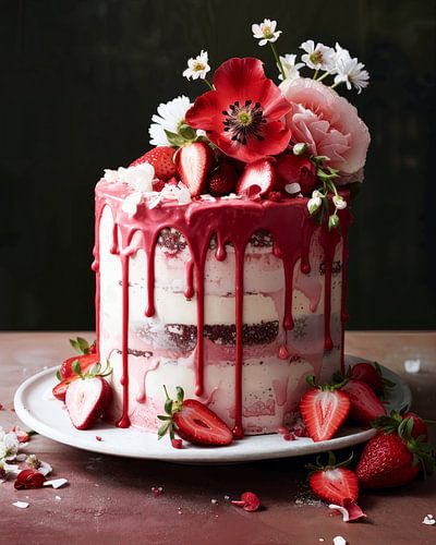 Foodphotography gâteau rose