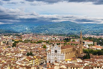 View over the old town of Florence in Italy