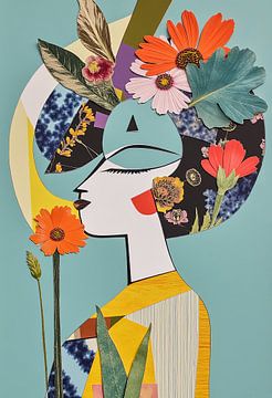 Bloemrijke dromen modern mix art. van AVC Art Studio