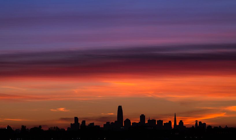 San Fransisco Skyline van Joram Janssen