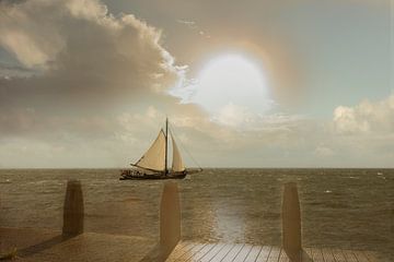 Boot auf dem Wattenmeer von anne droogsma