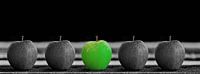 Apples Green and black and white