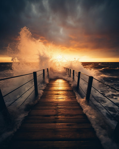 Golden hour by the sea