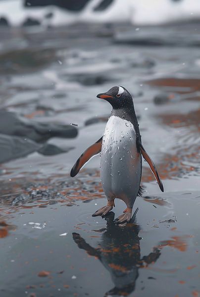 Gefiederte Bewohner der Kälte von fernlichtsicht