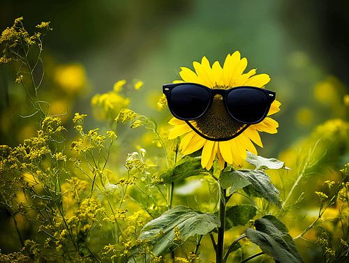 Summer feeling | Sunflower with Black Glasses