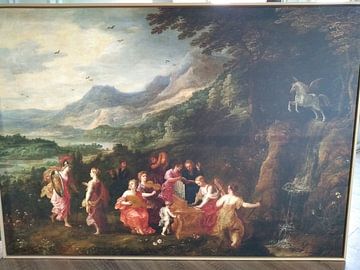Klantfoto: Bezoek van Minerva aan de Muzen, Hendrick van Balen, Joos de Momper, Jan Brueghel de Oude