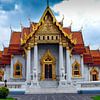 Temple bouddhiste Wat Benchamabohit à Bangkok, Thaïlande sur Dieter Walther