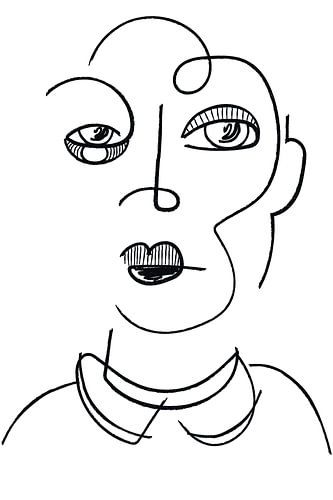 Ik denk na Illustratie