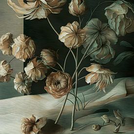 Growing Old II - modern fantasy flower still life by FRESH Fine Art