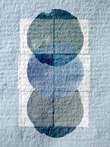 Skandinavischer Minimalismus Blau auf Japanpapier