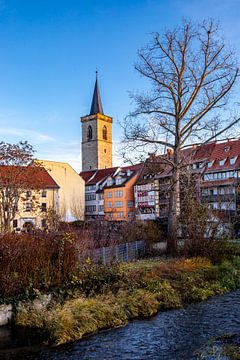 Wandeling door de hoofdstad van Thüringen op een koude winterdag - Erfurt - Duitsland van Oliver Hlavaty