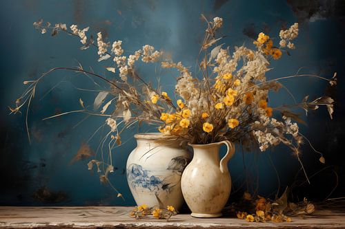 Romantisch Bloemenboeket Schilderij