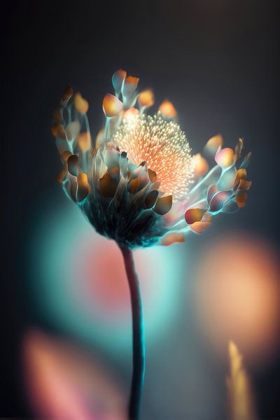 Colorful Glowing Flower by Treechild