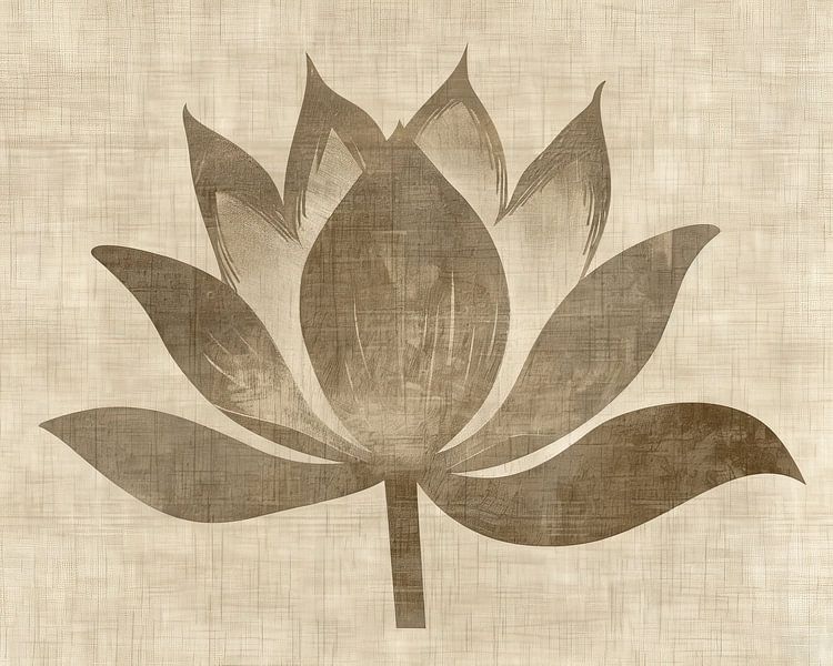 Flower painting Lotus by Modern Collection