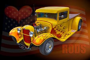 Love Rod avec les flammes