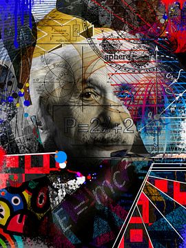 Albert Einstein Portrait von Roberto Moro