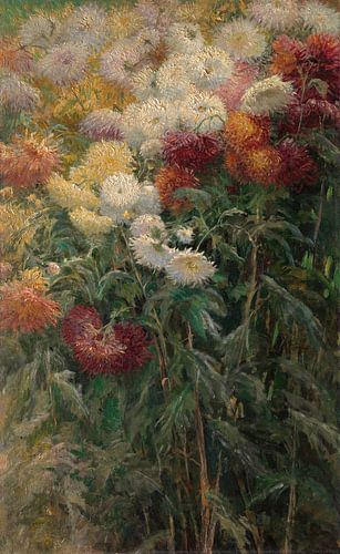 Chrysanten in de tuin van Petit-Gennevilliers, Gustave Caillebotte