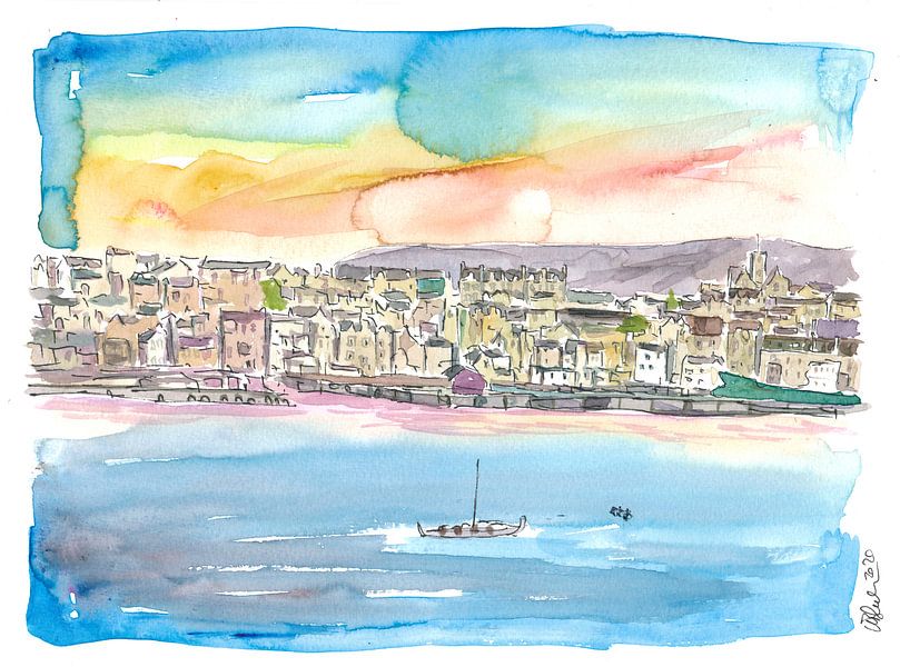 Lerwick Shetland Promenade und Hafen von Markus Bleichner