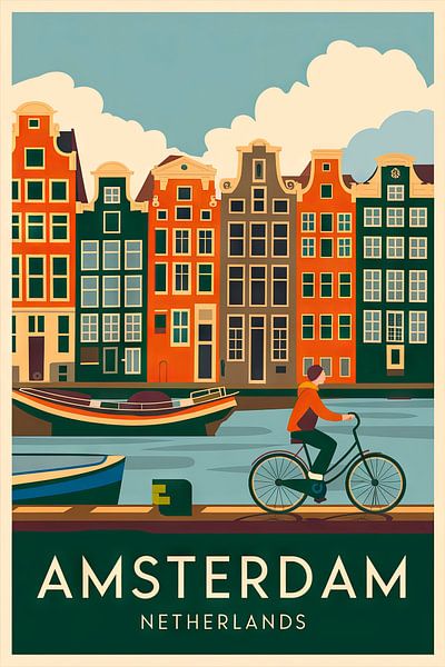 Amsterdam, Netherlands. by Poster Art Shop