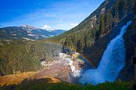 Regenboog over de Krimml waterval van Christa Kramer thumbnail