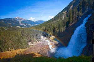 Regenbogen über dem Krimmler Wasserfall von Christa Kramer