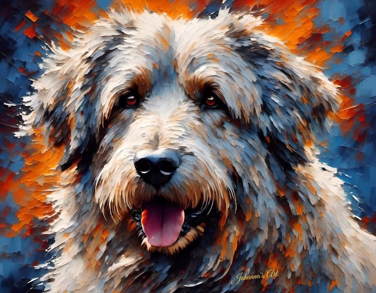 Romanian Mioritic Shepherd Dog Art 1 - "Guardian of the Carpathians" by Johanna's Art by Johannas Art Creations