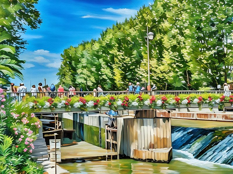 Canal du Midi in Narbonne during Spring by Sergio Pazzano
