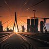 Sunrise Erasmus Bridge by Vincent Fennis