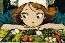 Junge Köchin | Foodie Vibe von OMG Art